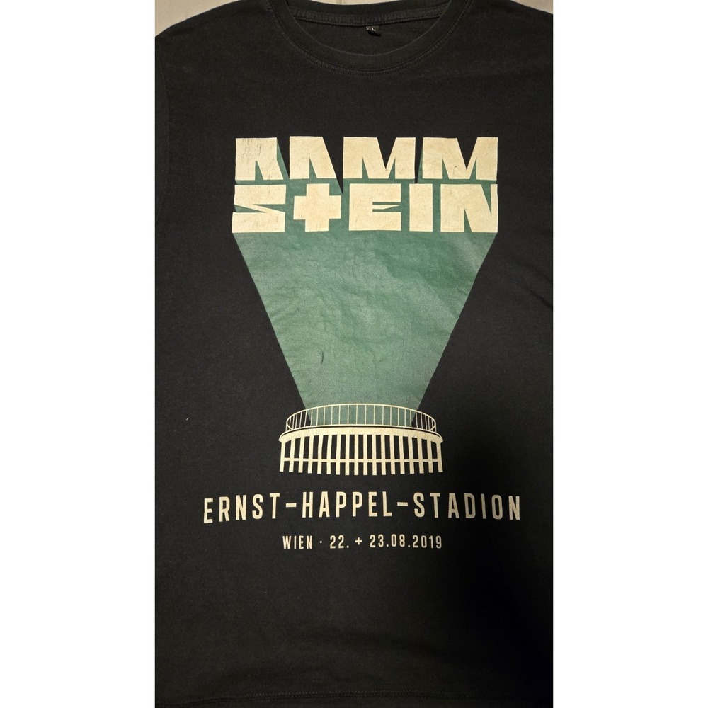 Rammstein Wien 2019 Ernst‎ Happel Stadion Shirt Black Band Fit Tee Size L